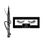 Kitul inovator 2-în-1 de la Mink Lash, conținând eyelinerul cu formulă adezivă și o pereche de gene de lux Faux Mink.